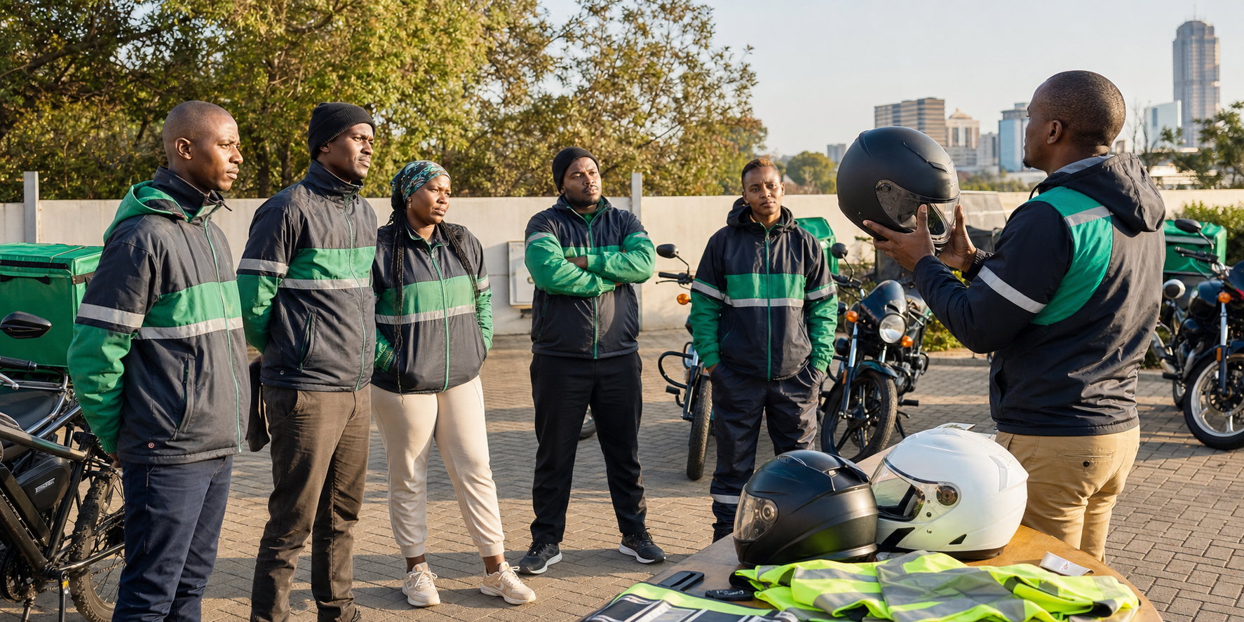 DWASA delivery workers attending a road-safety programme